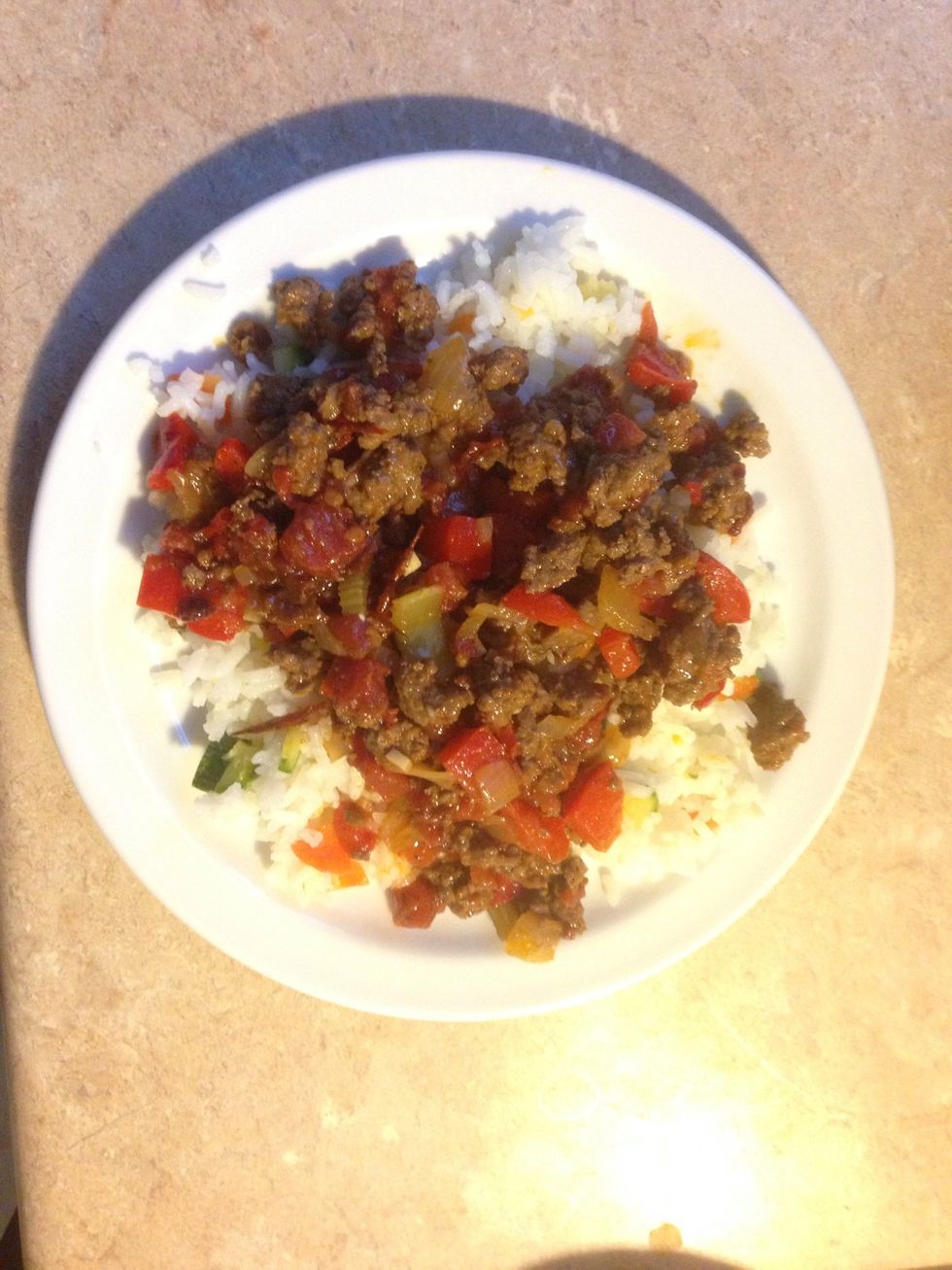 Served and ready to eat. We ate it in tacos it was amazing.