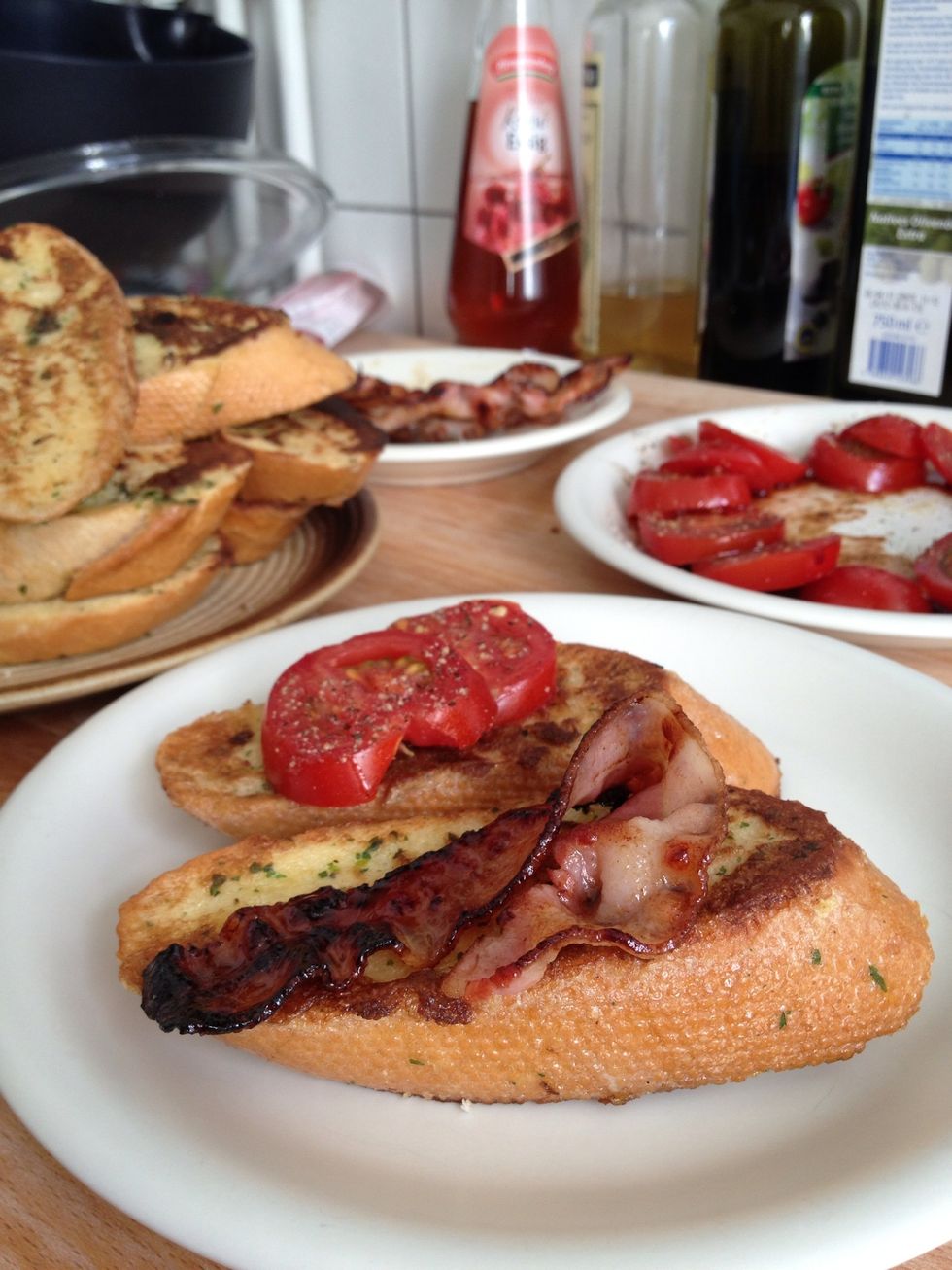 Serving suggestion; bacon and tomatoes!