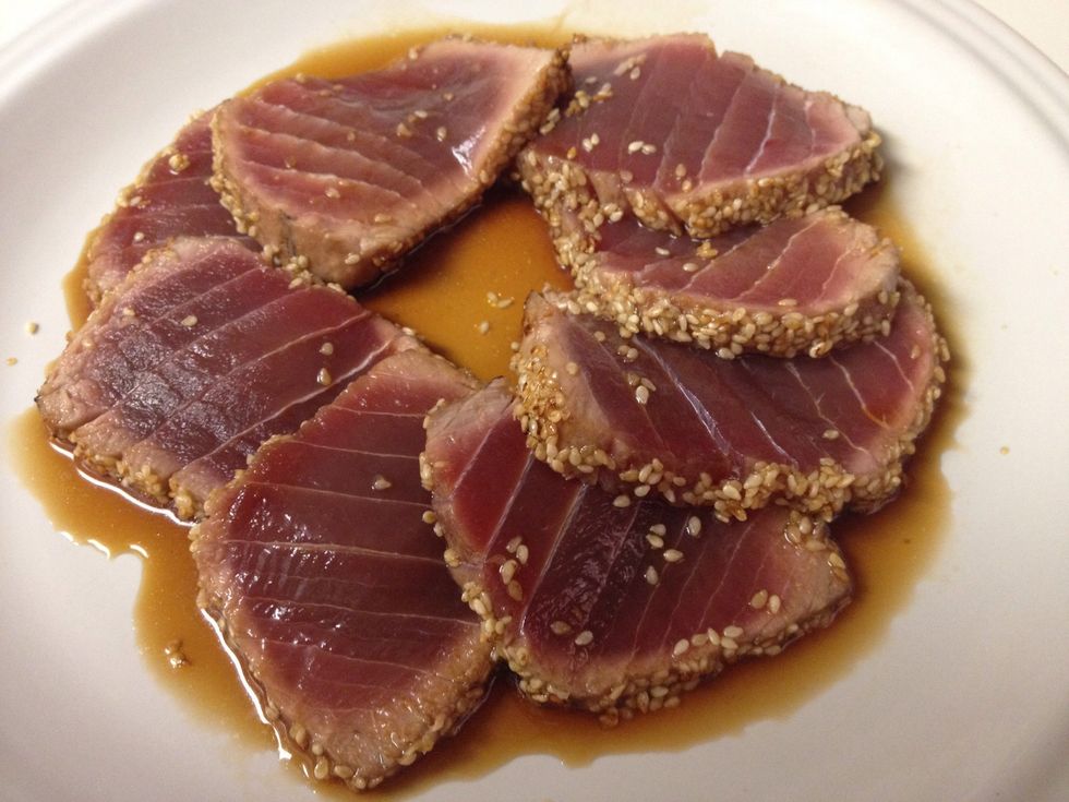 Sesame seared ahi.