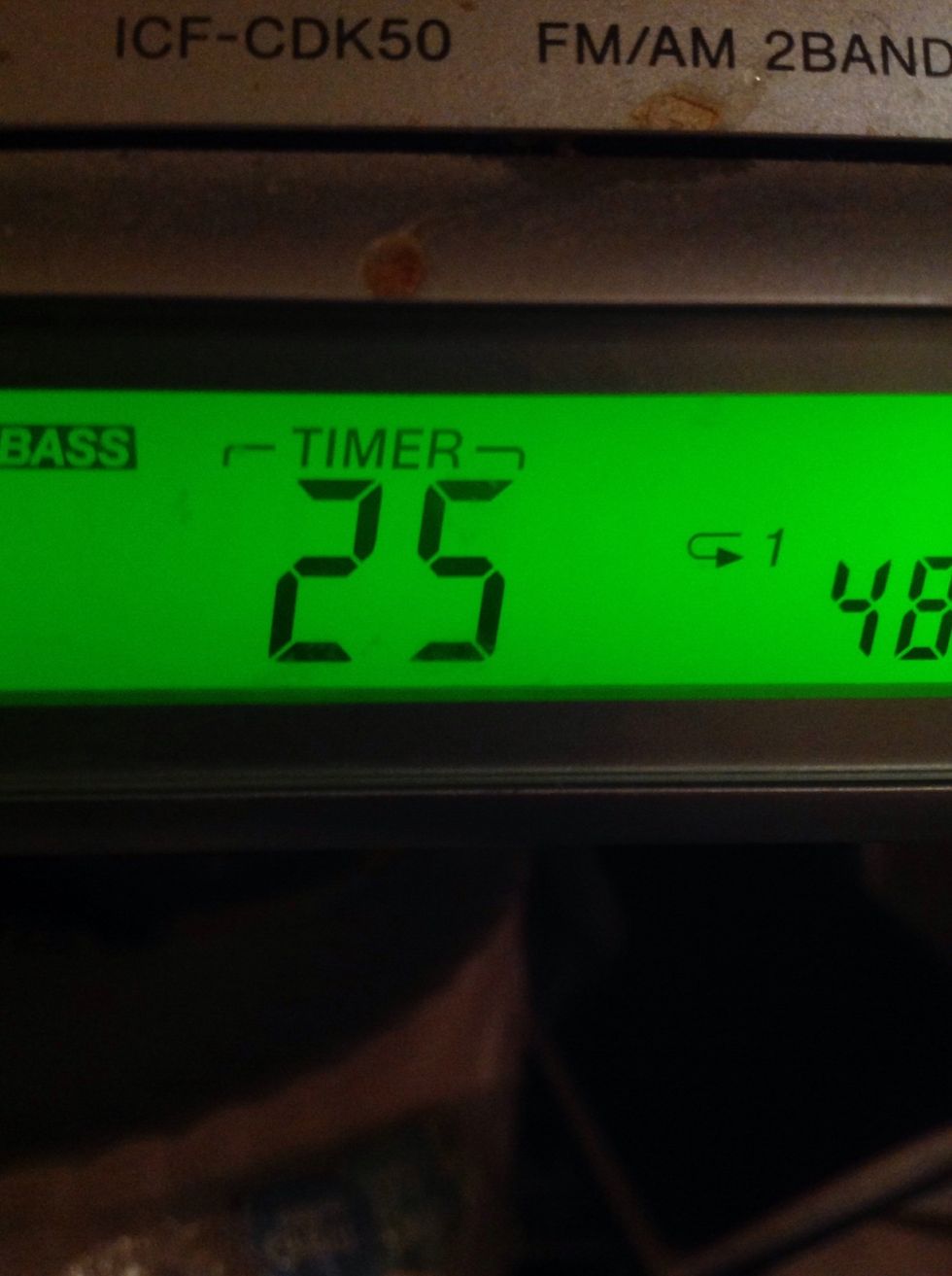 Set a timer for 25-27 minutes.