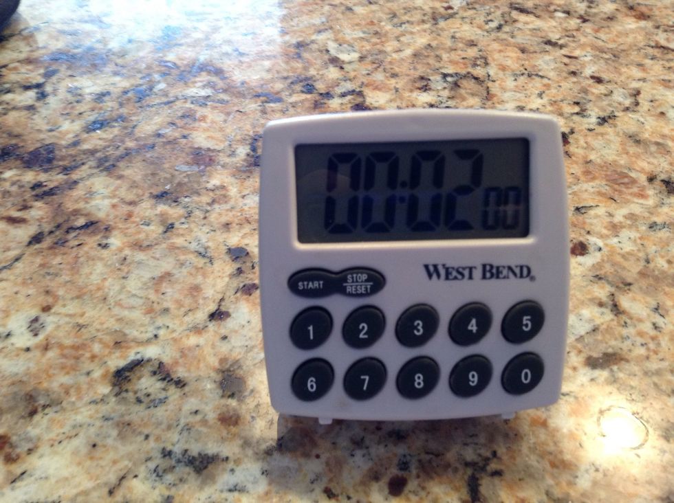 Set a timer for about 2 minutes.