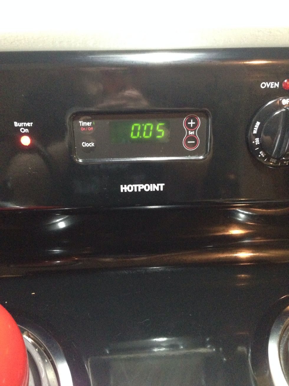 Set a timer for five minutes