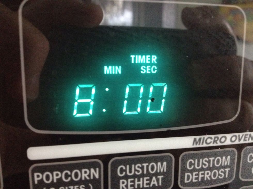 Set an eight minute timer