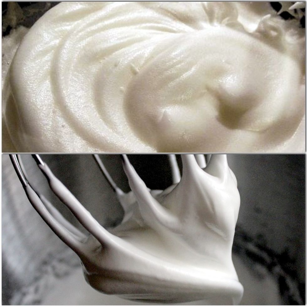 Set aside egg yolks; Combine whites and cream of  tartar then beat in electronic mixer until soft peaks form.