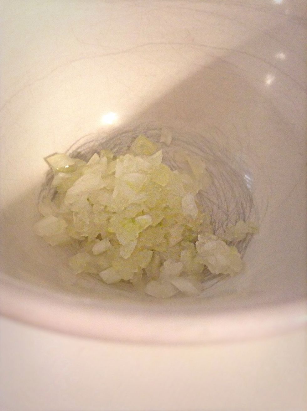 Set aside one tablespoon of chopped onion.