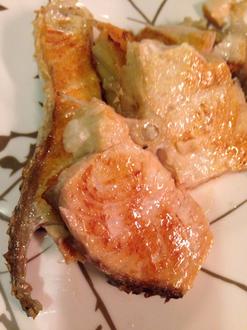 Set aside your cooked salmon and slice it