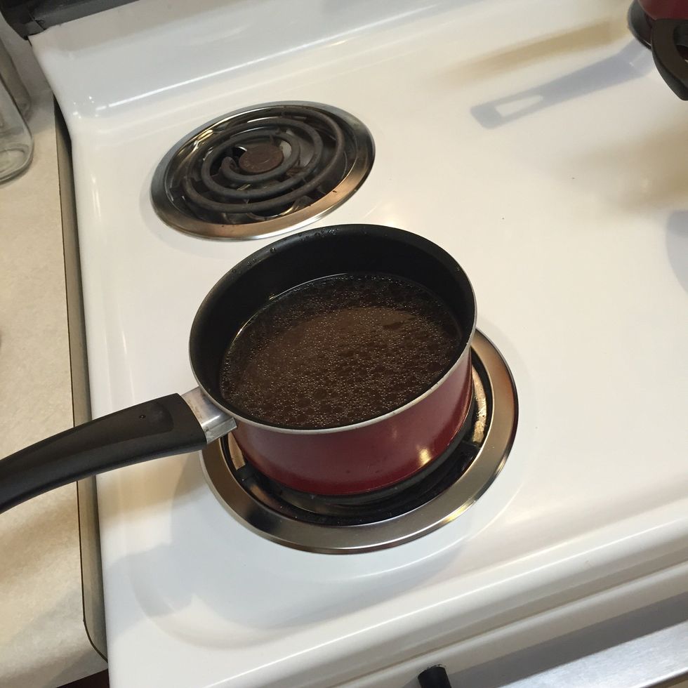 Set broth in stove and set heat to medium