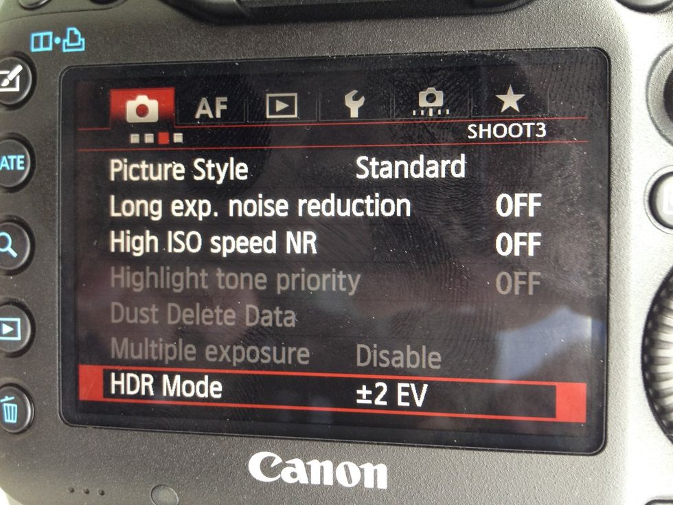Set camera to HDR mode.