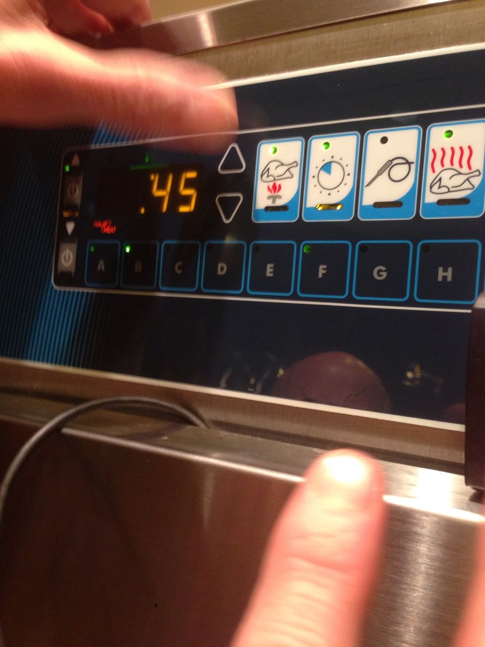 Set cook time for 45 minutes.