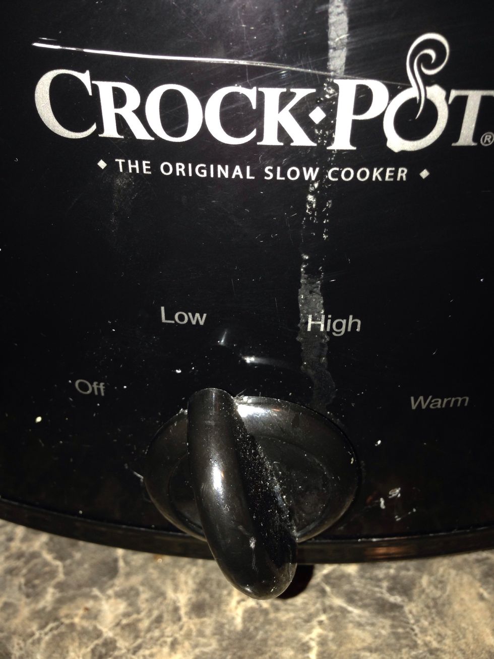 Set crockpot on low
