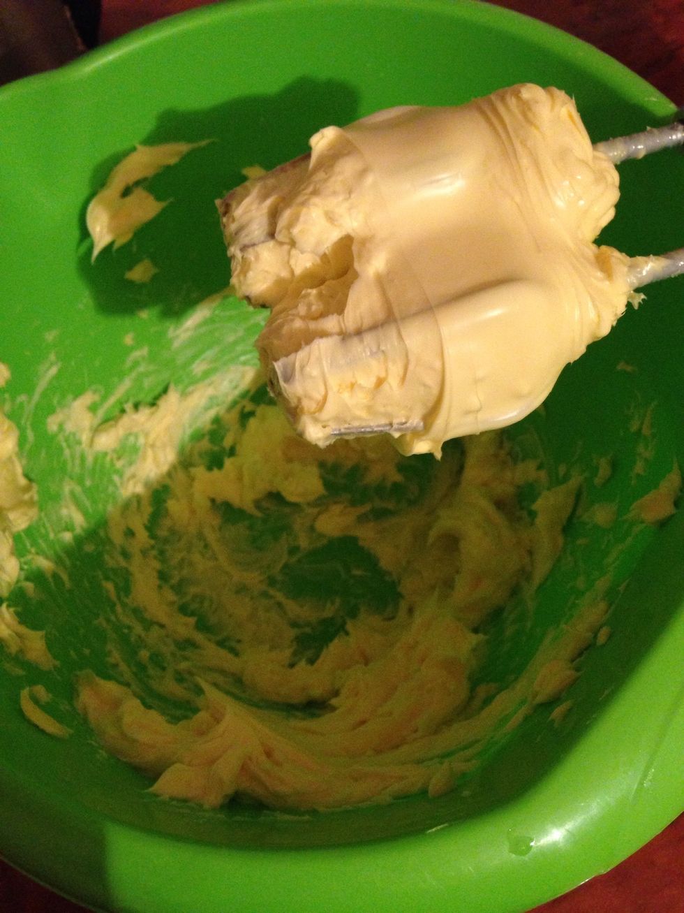 Set it aside and cream the butter