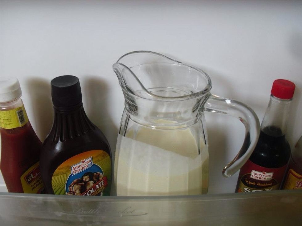 Set it in the fridge for an hour