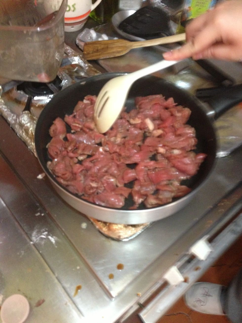 Set meat on skillet