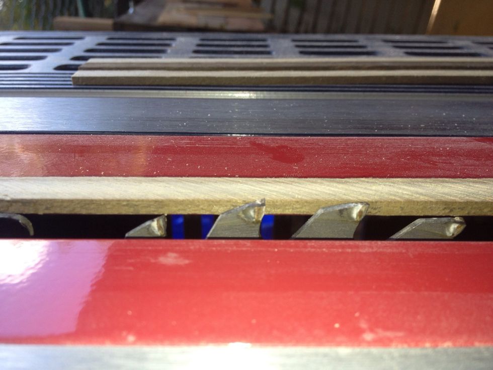 Set my blade height to the hight of the inlay