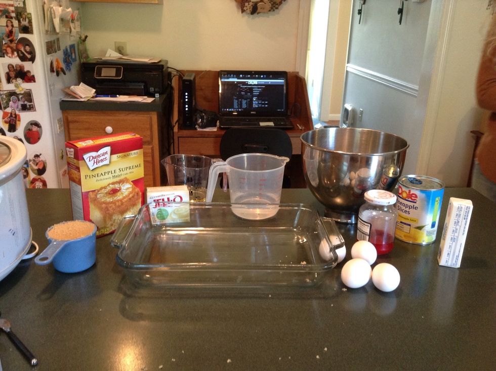 Set out all your ingredients and get them ready