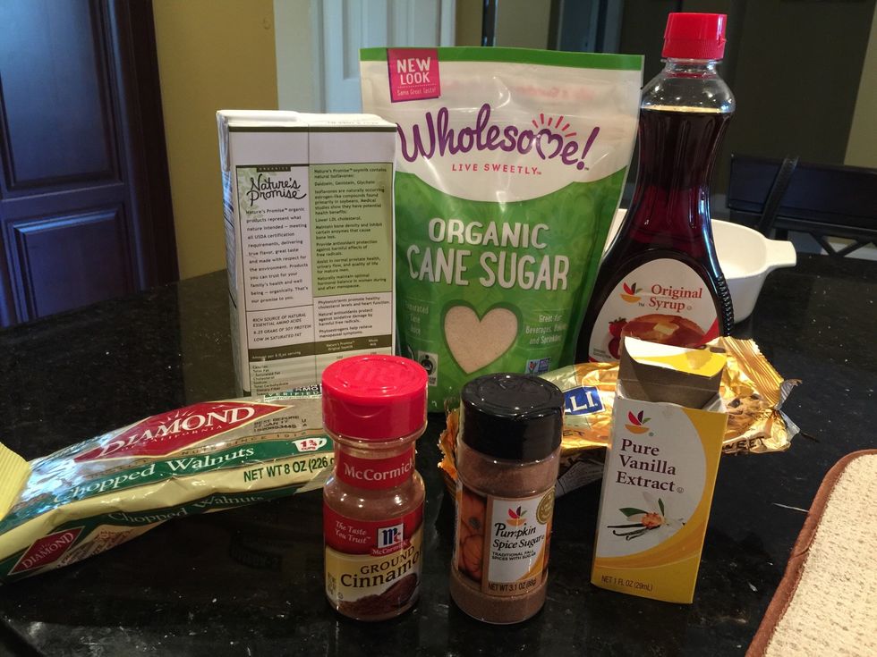 Set out all your ingredients.