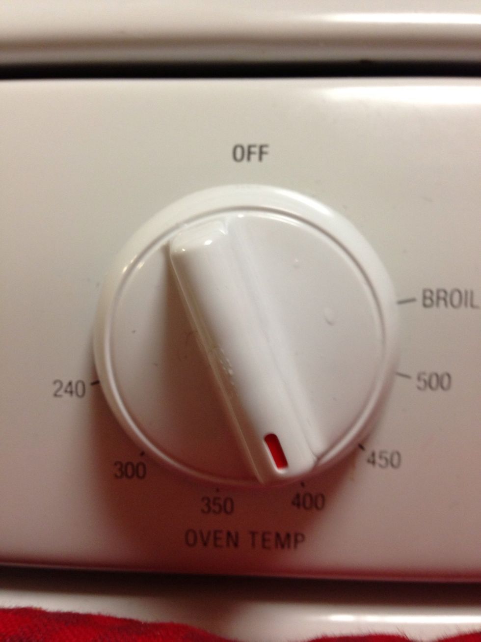 Set oven temp to 400 degrees F