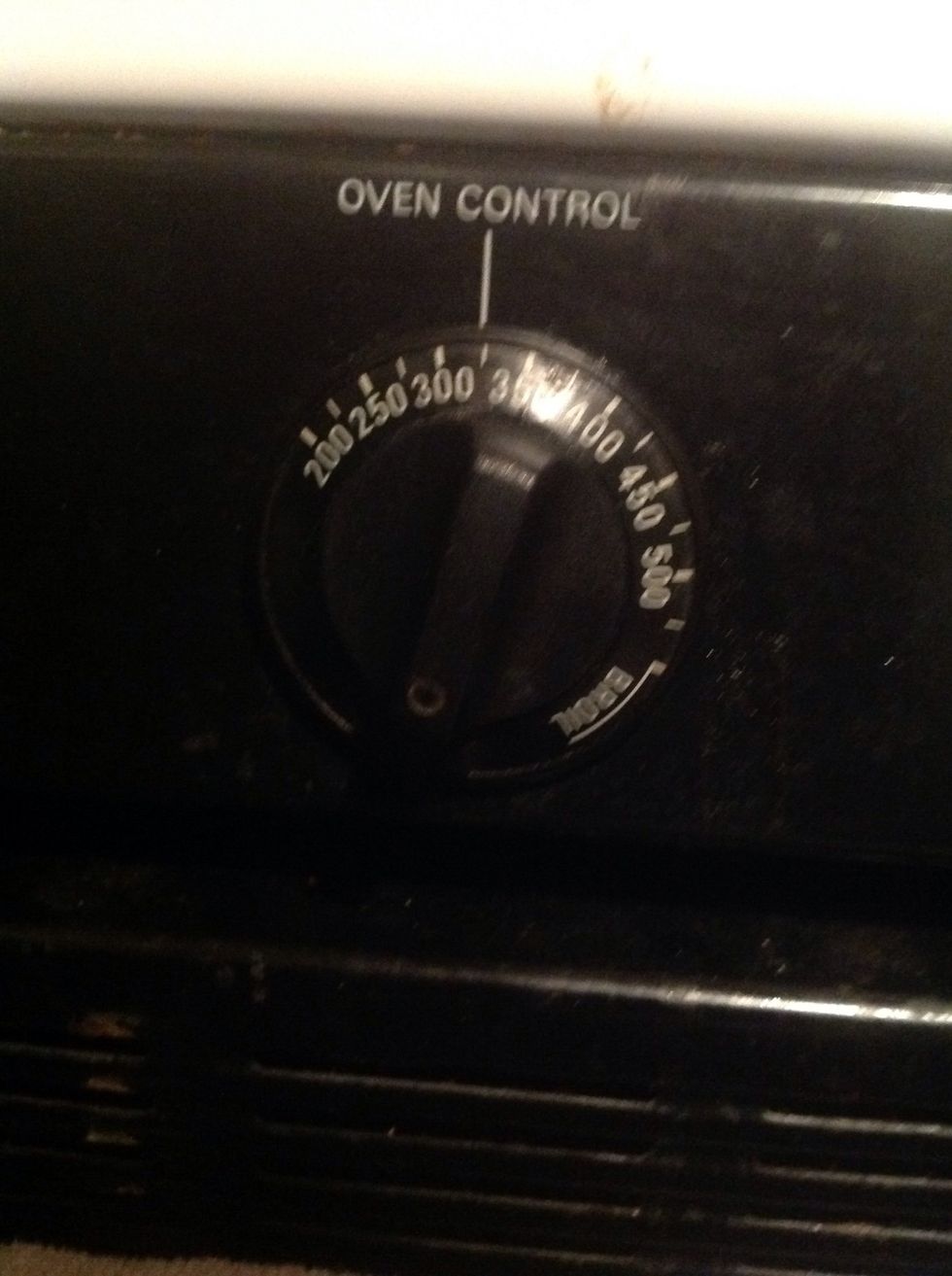 Set oven to 325