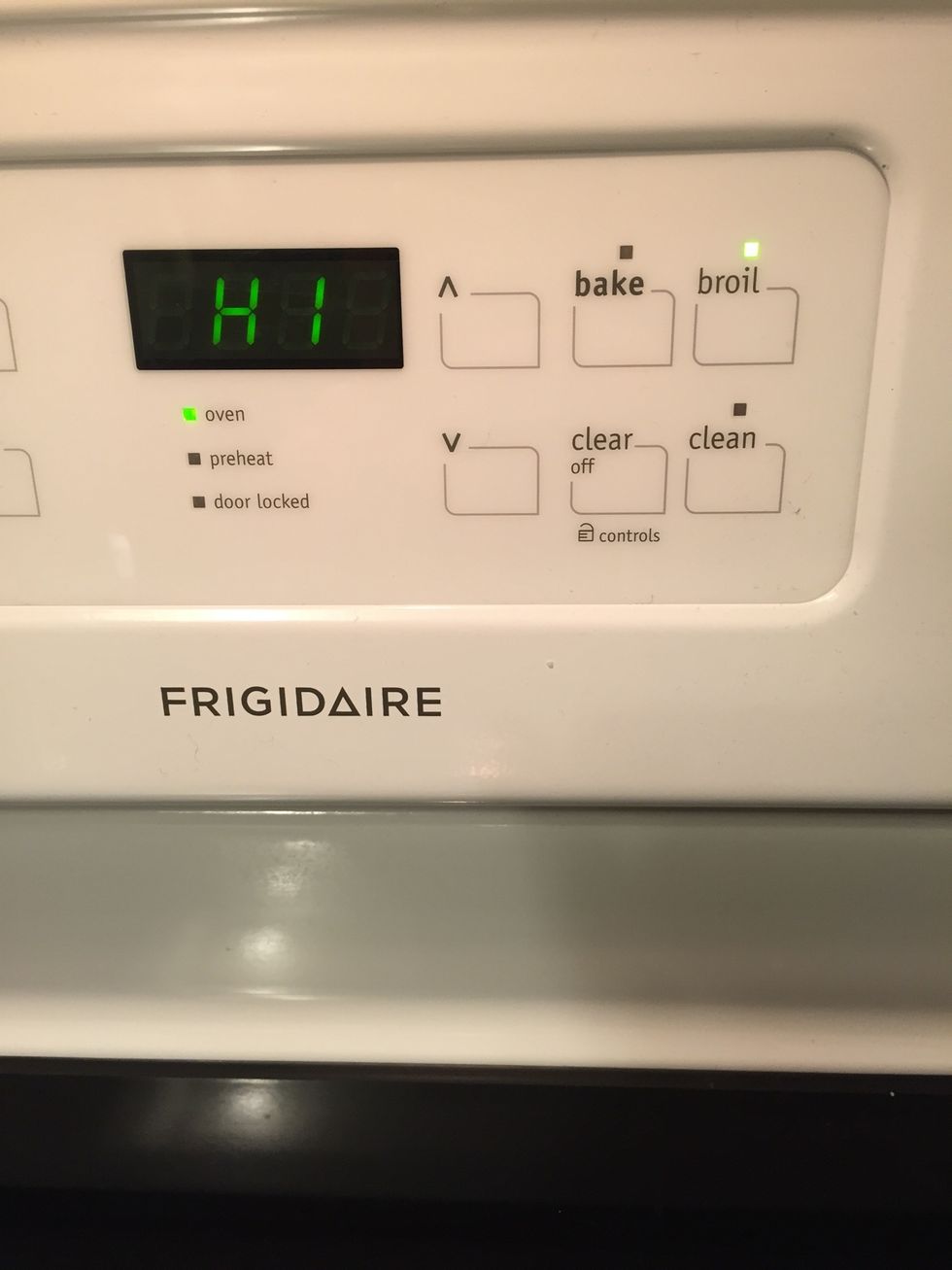 Set oven to Broil Hi