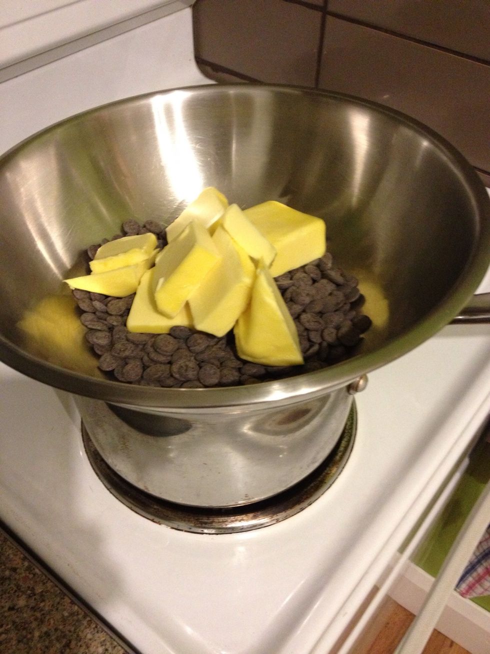 Set over a pot of simmering water to gently melt
