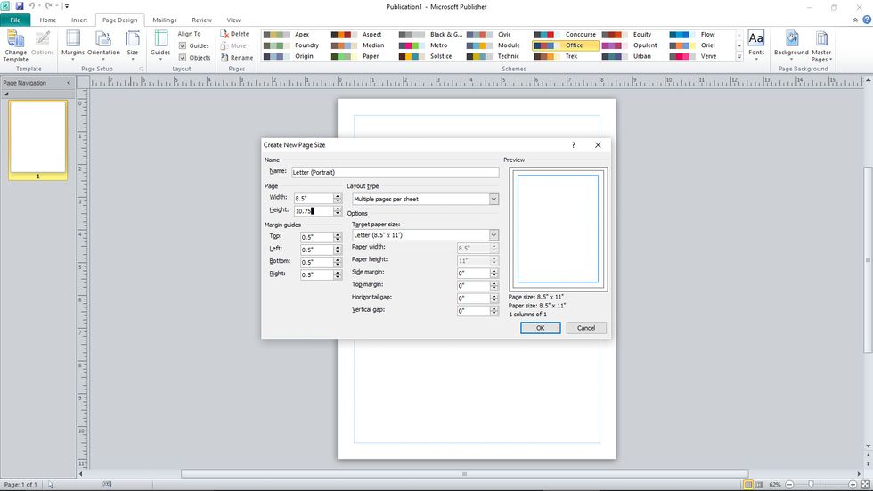 set size and margins using measurements from journal pages as a guide.