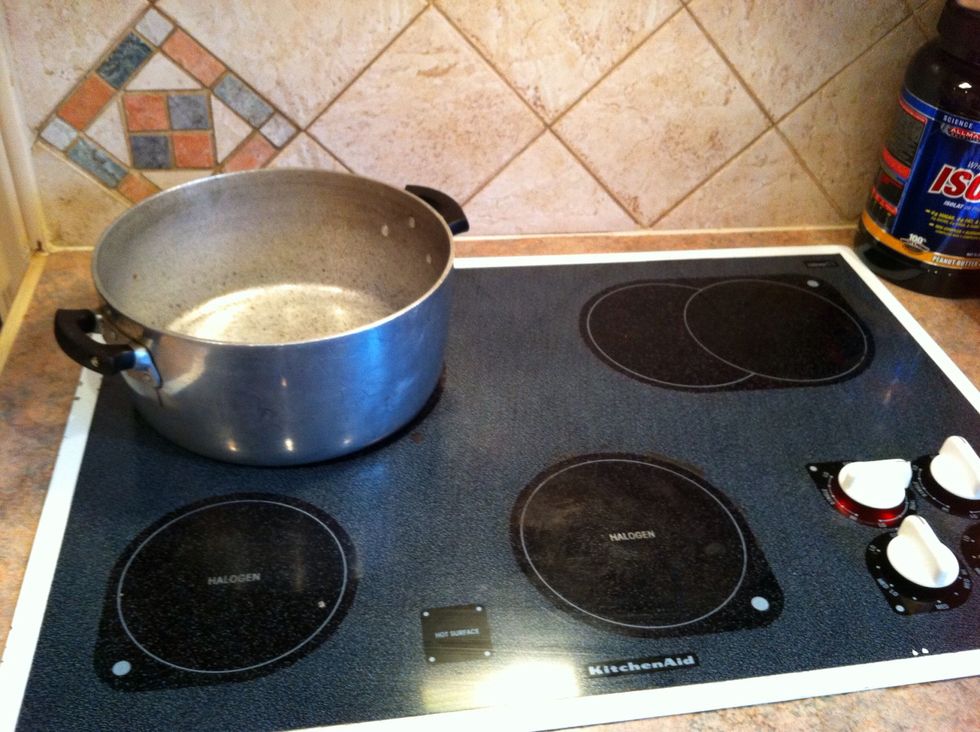 Set stove to medium-high, and place pot on it