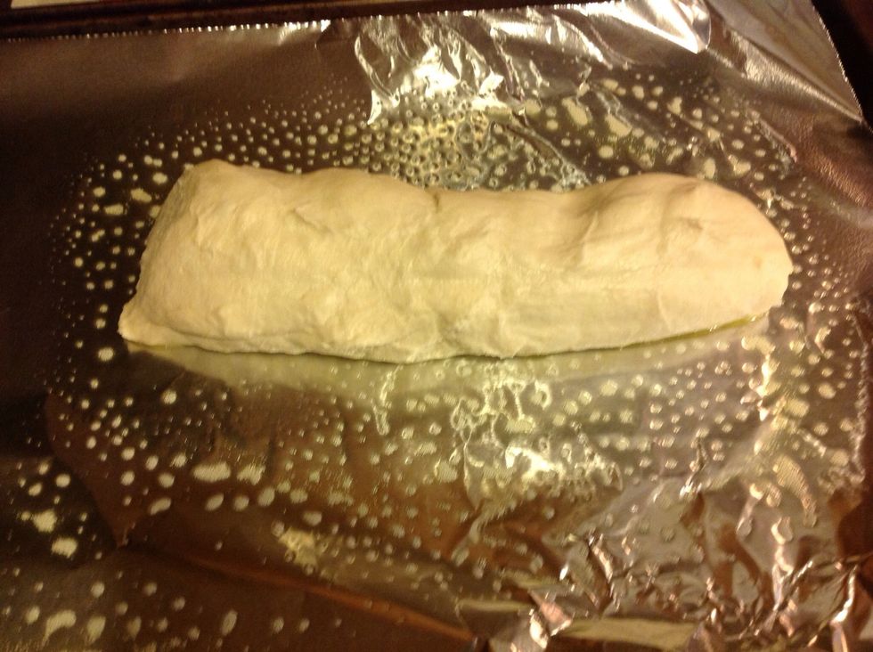 Set thawed dough on tinfoil