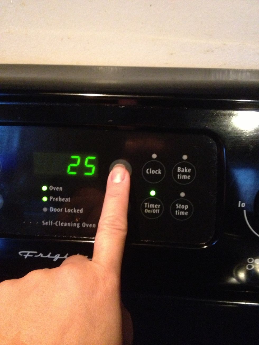 Set the alarm for 25 minutes.