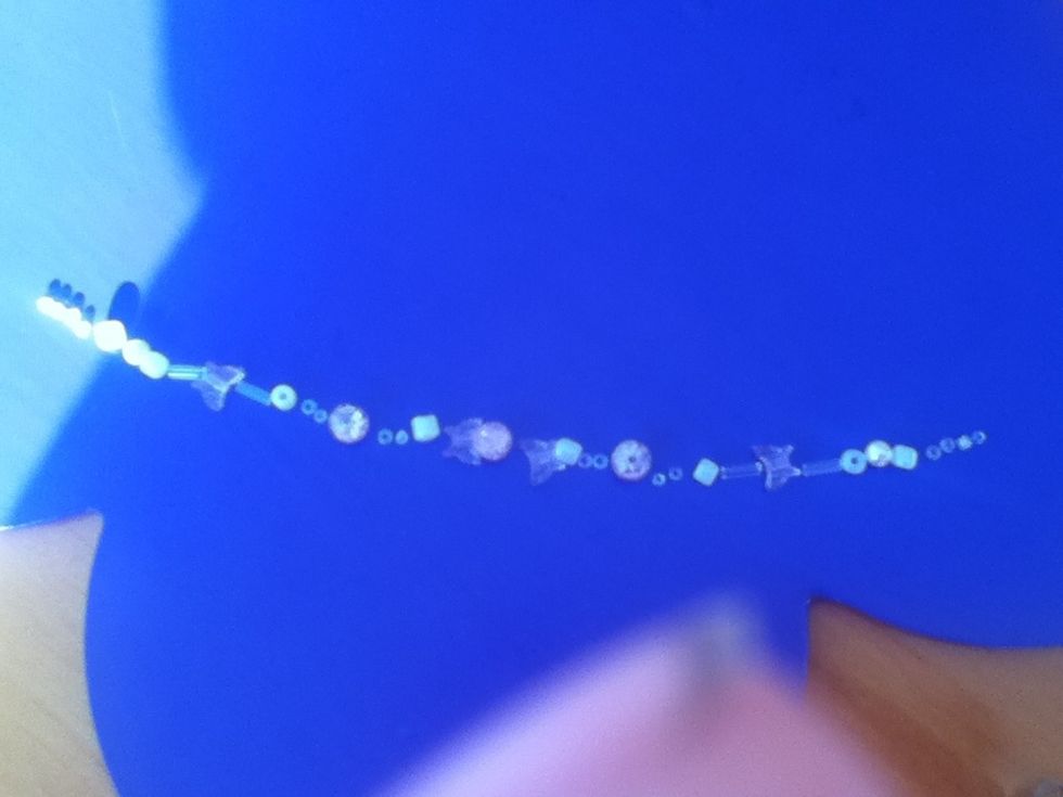 Set the beads out before you put then on the fishing line