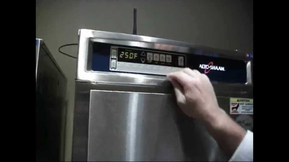 Set the cook temp to 250F (121C).