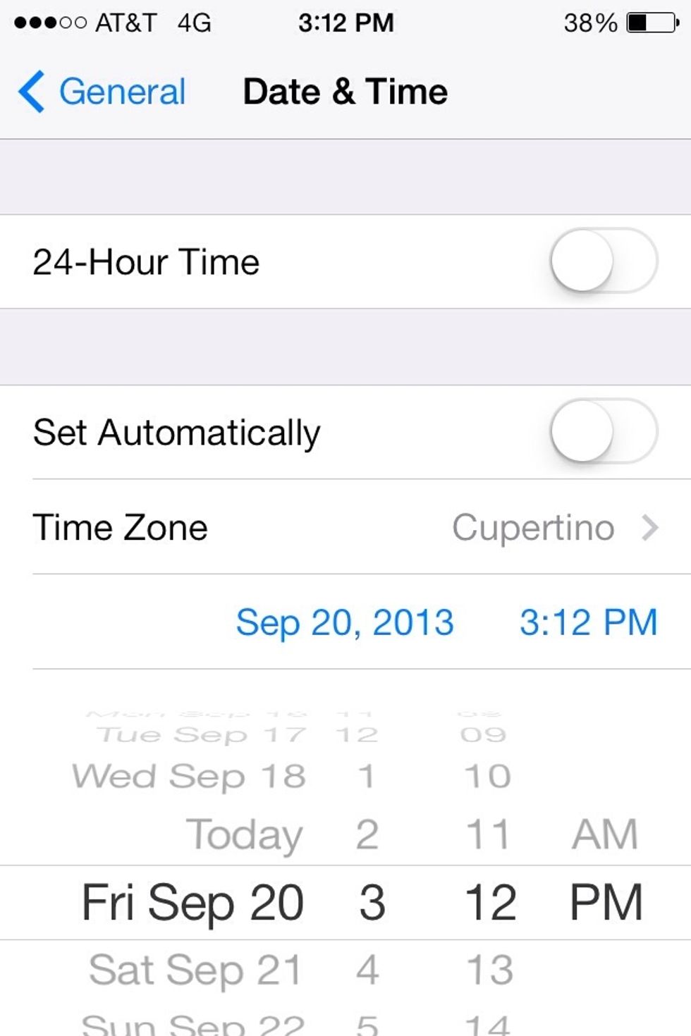 Set the date to tomorrow