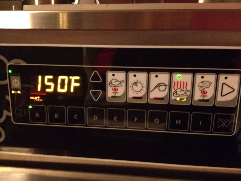 set the hold temperature to 150F (65C) by using the up & down arrows to adjust
