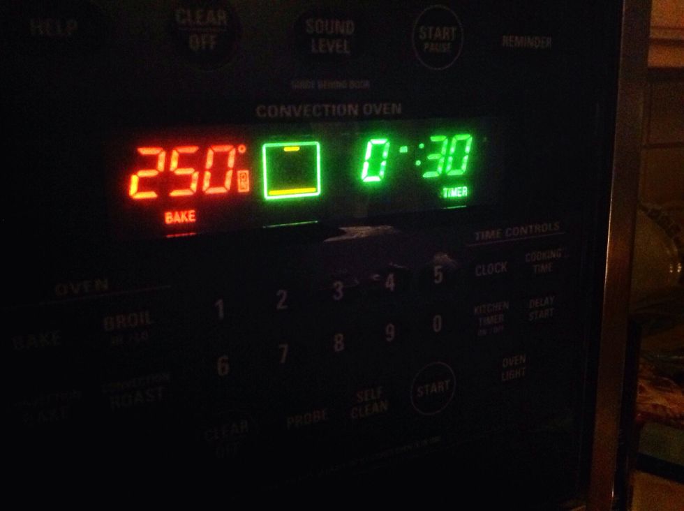 Set the oven timer for the amount specified on the clay's packaging.