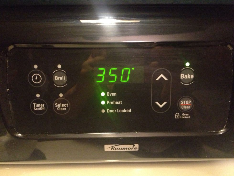 Set the oven to 350 degrees