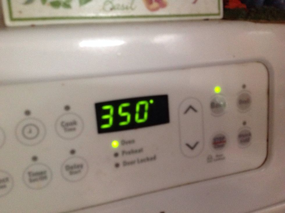 Set the oven to 350 degrees.