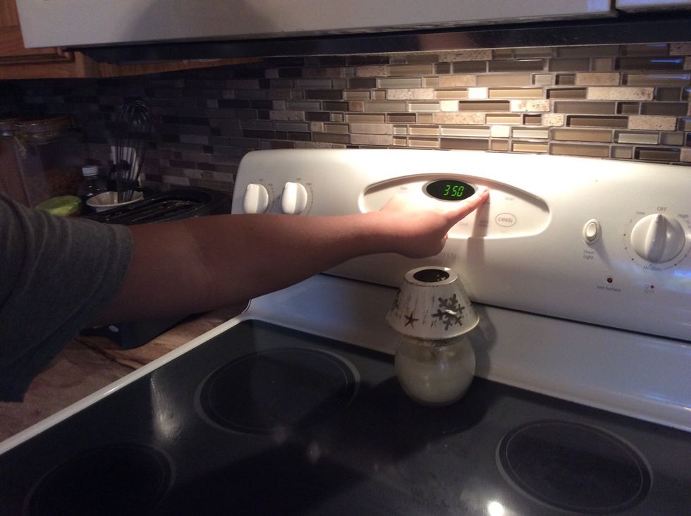 Set the oven to 350