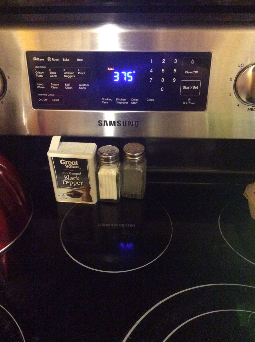 Set the oven to 375 degrees