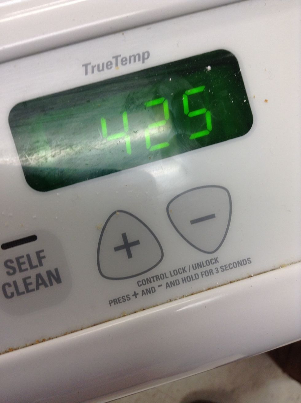 Set the oven to 425