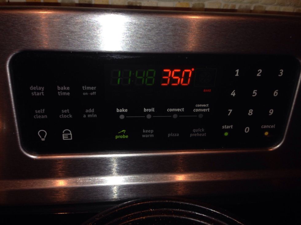 Set the oven too 350 and cook for not more then 10 minutes.