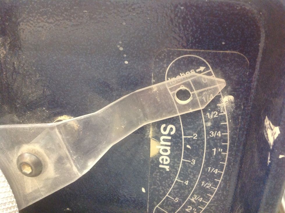 Set the slab roller to 1/8".