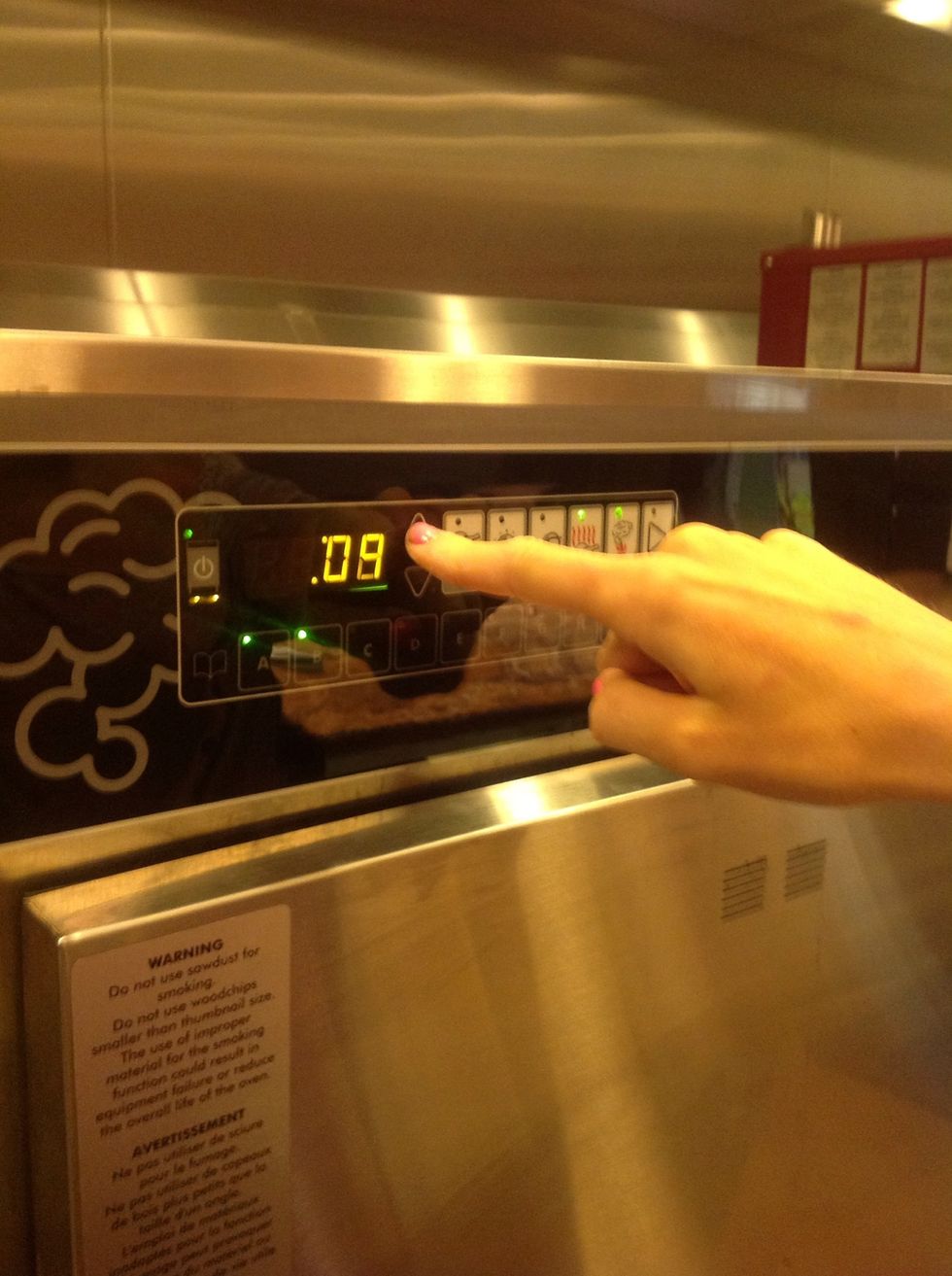 Set the smoke time for 15 minutes