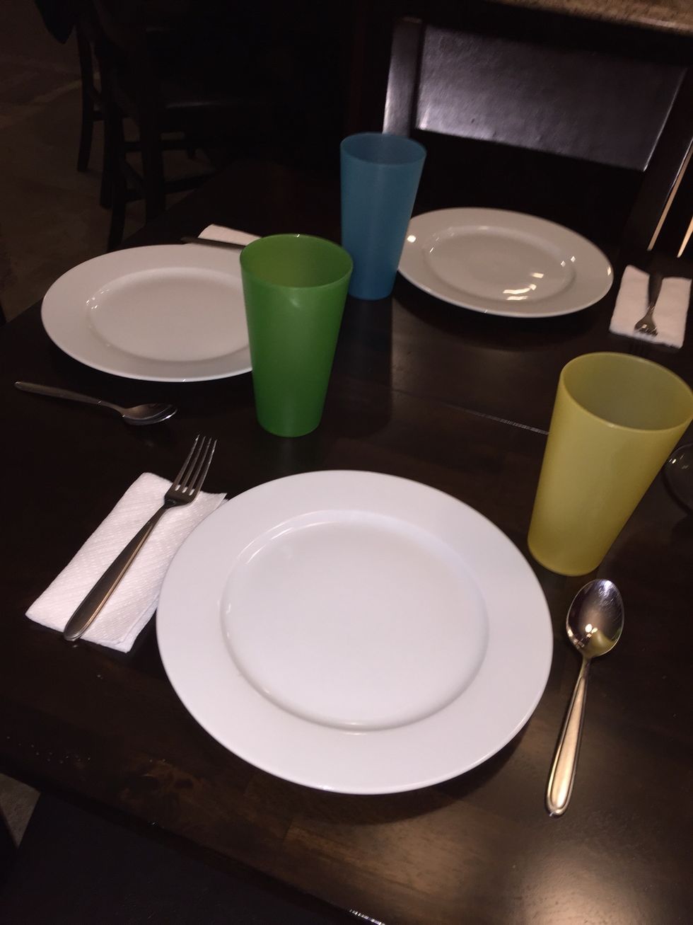 Set the table as you wish
