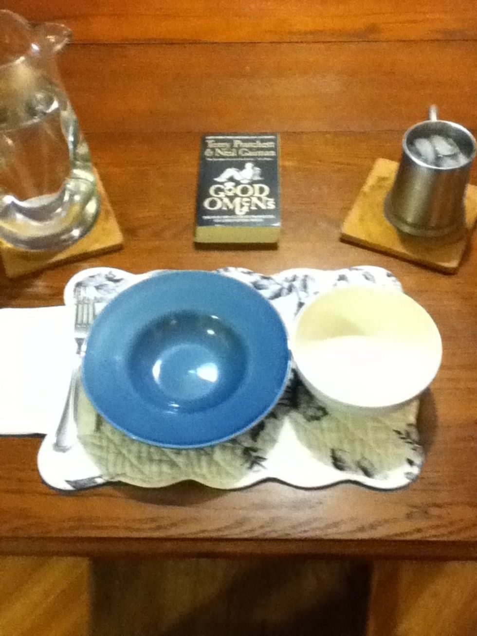 Set the table, playa! You want lots of ice water, a big rice bowl and plenty of napkins and kleenex (your nose will be running!) if you're eating alone, add a good book.