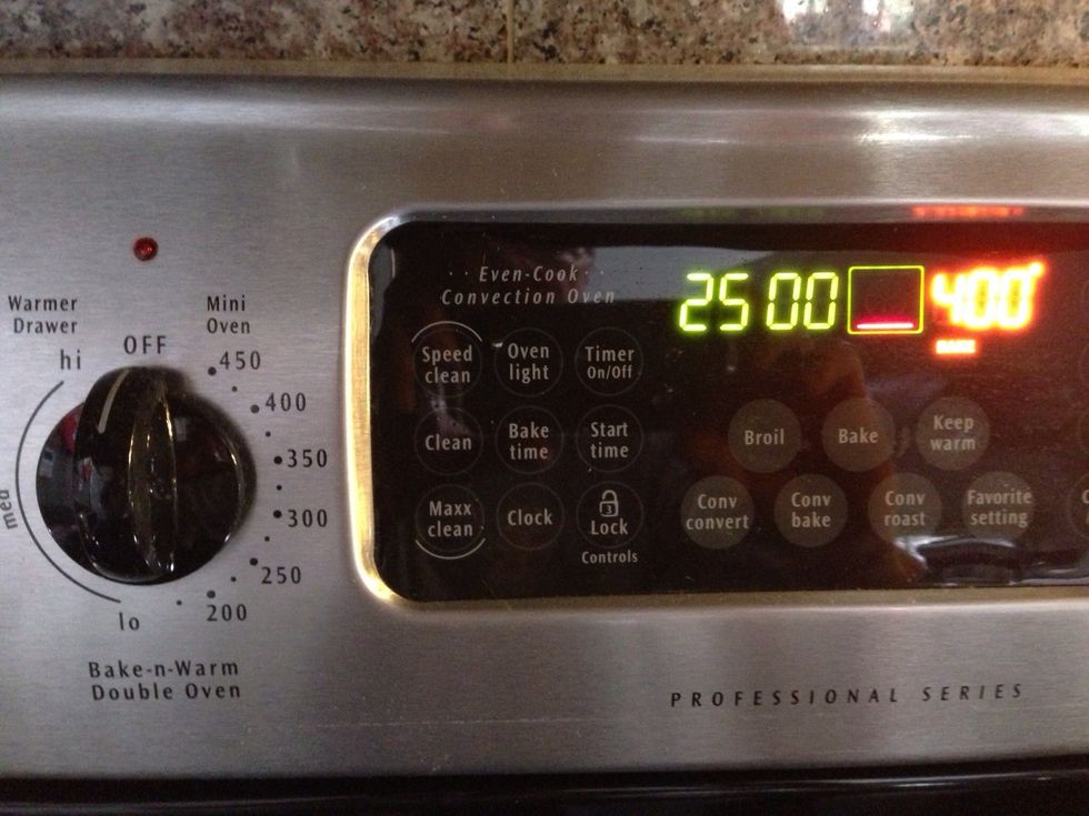 Set the timer for 25 minutes, but keep checking the loaf after about 15 minutes.