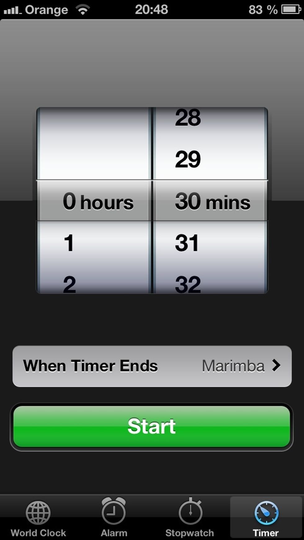 Set the timer.