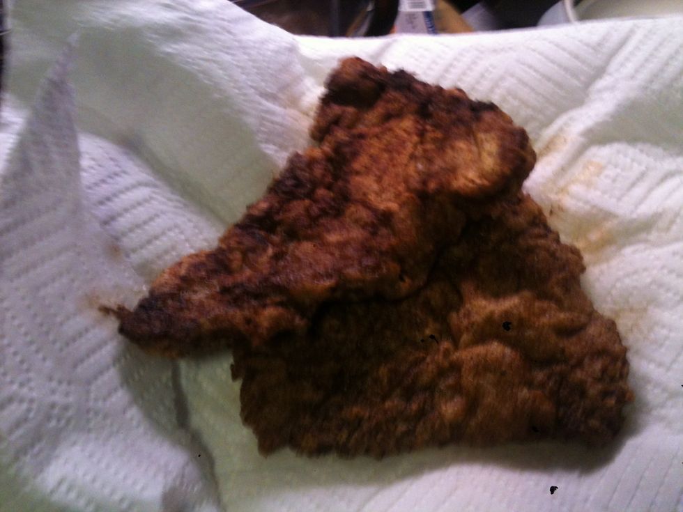 Set them on a paper towel so the excess oil comes off easier