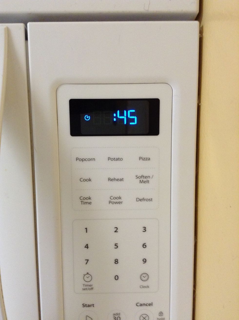 Set time for 45 seconds