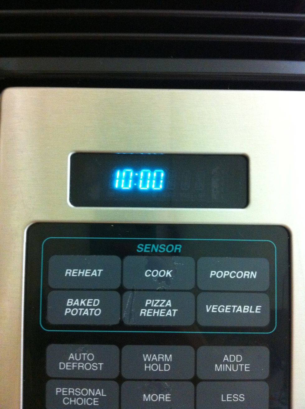Set timer for 10 minutes . Depending on your oven you may need more or less time.