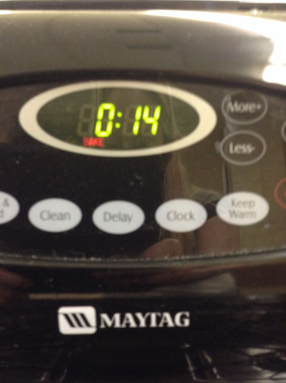 Set timer for 14 minutes