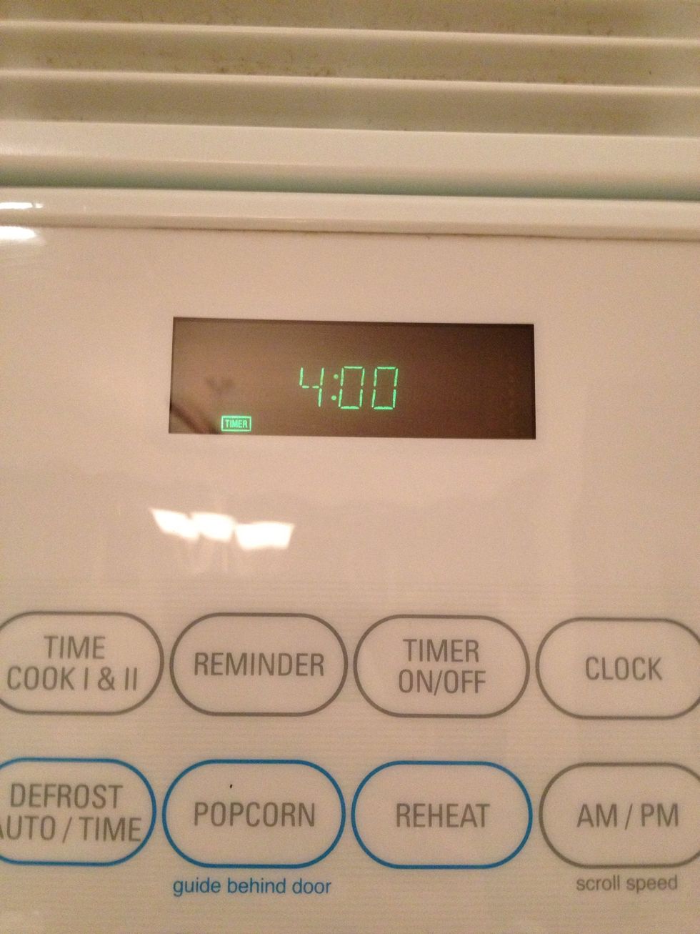 Set timer for 4 minutes.